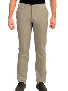 Malo Men's Gray Flat Front Dress Pants US 36 IT 52